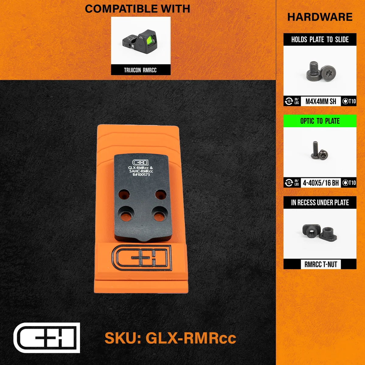 CHP Adapter: Glock 43X/48 MOS to RMRcc
